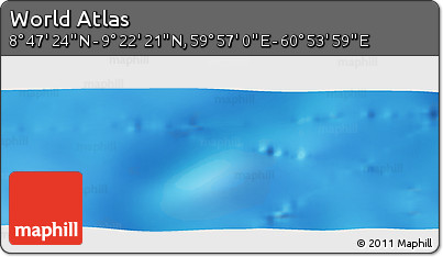 Physical Panoramic Map of the Area around 9° 4' 52" N, 60° 25' 29" E