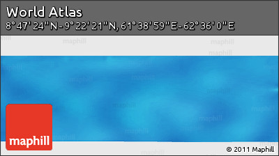 Physical Panoramic Map of the Area around 9° 4' 52" N, 62° 7' 30" E