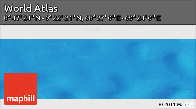 Physical Panoramic Map of the Area around 9° 4' 52" N, 68° 55' 30" E