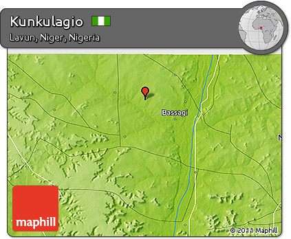Physical 3D Map of Kunkulagio
