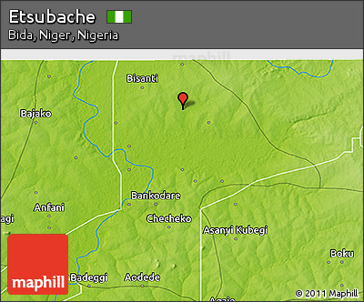 Physical 3D Map of Etsubache