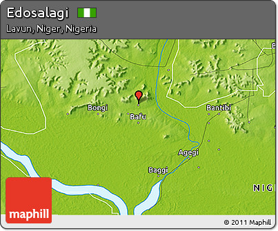 Physical 3D Map of Edosalagi