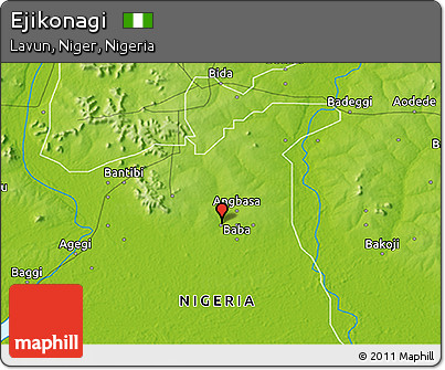 Physical 3D Map of Ejikonagi