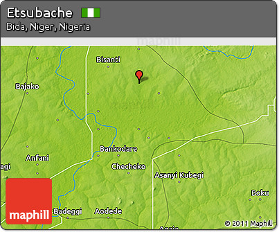 Physical 3D Map of Etsubache