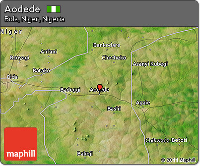 Satellite 3D Map of Aodede