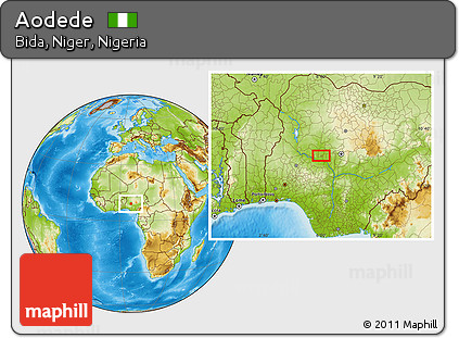 Physical Location Map of Aodede