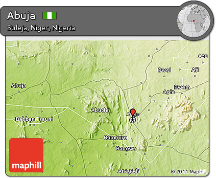 Physical 3D Map of Abuja