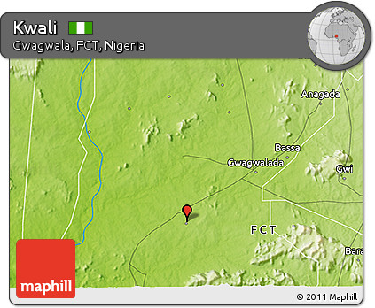 Physical 3D Map of Kwali