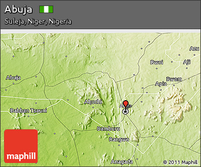 Physical 3D Map of Abuja