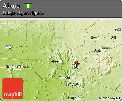 Physical 3D Map of Abuja