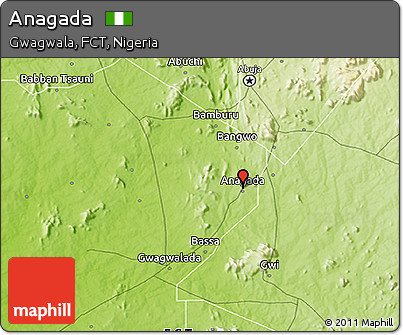 Physical 3D Map of Anagada