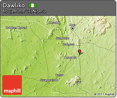 Physical 3D Map of Dawliko
