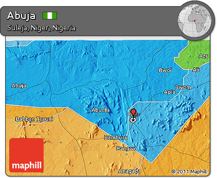 Political 3D Map of Abuja