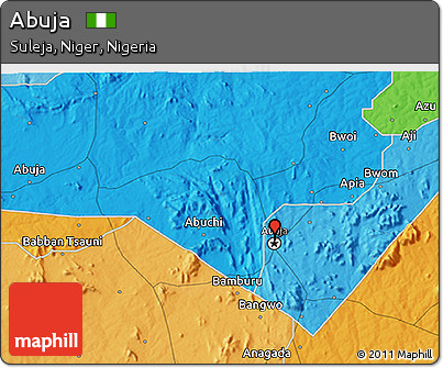 Political 3D Map of Abuja