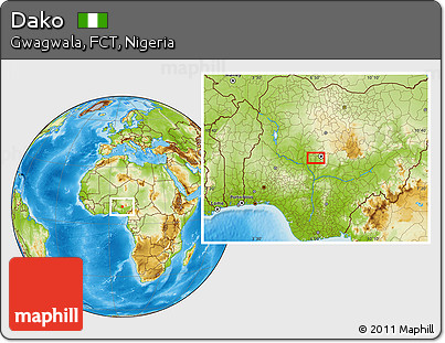 Physical Location Map of Dako