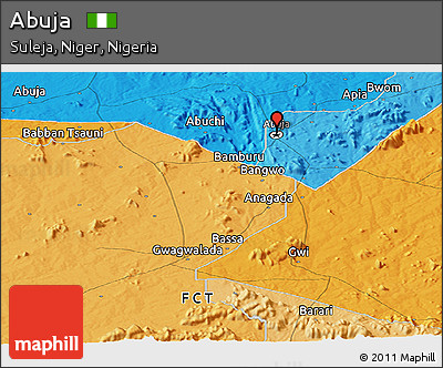 Political Panoramic Map of Abuja