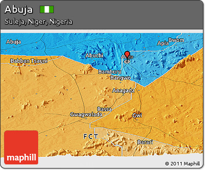 Political Panoramic Map of Abuja