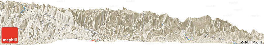 Shaded Relief Horizon Map of Helechal