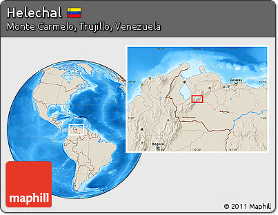 Shaded Relief Location Map of Helechal