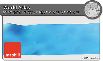Physical Panoramic Map of the Area around 9° 4' 52" N, 71° 28' 29" E