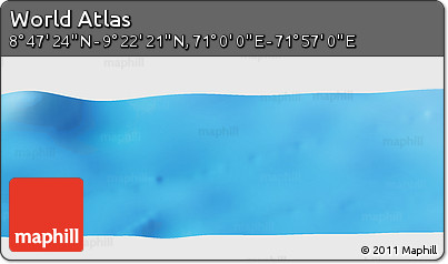 Physical Panoramic Map of the Area around 9° 4' 52" N, 71° 28' 29" E