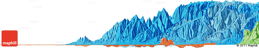 Political Horizon Map of the Area around 9° 4' 52" N, 71° 19' 29" W