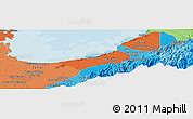 Political Panoramic Map of Río Perdido