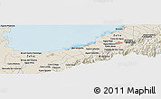 Shaded Relief Panoramic Map of Río Perdido