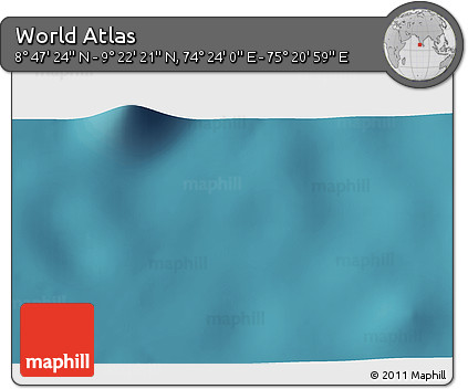 Satellite 3D Map of the Area around 9° 4' 52" N, 74° 52' 30" E