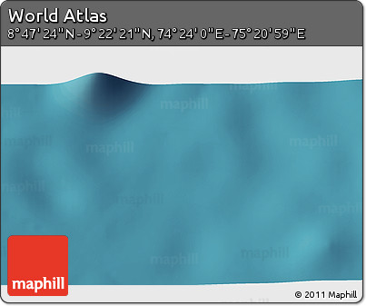 Satellite 3D Map of the Area around 9° 4' 52" N, 74° 52' 30" E