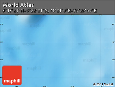 Physical Map of the Area around 9° 4' 52" N, 74° 52' 30" E