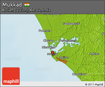 Physical 3D Map of Mukkad