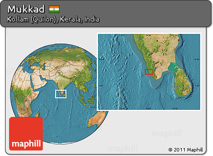 Satellite Location Map of Mukkad