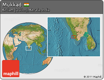 Satellite Location Map of Mukkad
