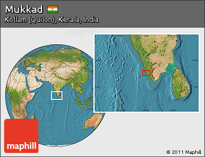 Satellite Location Map of Mukkad
