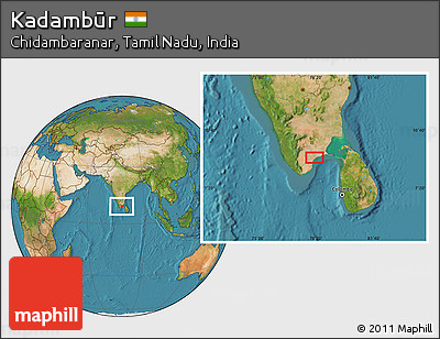 Satellite Location Map of Kadambūr