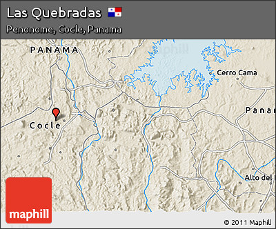 Shaded Relief 3D Map of Las Quebradas
