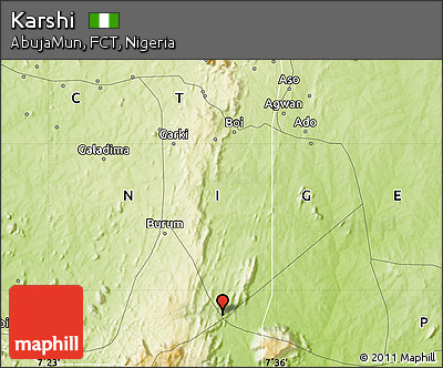 Physical Map of Karshi