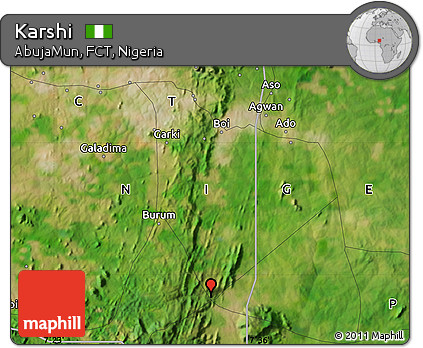 Satellite Map of Karshi