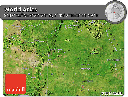 Satellite Map of the Area around 9° 4' 52" N, 7° 43' 29" E