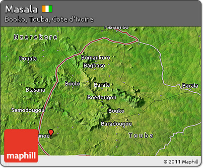 Satellite 3D Map of Masala