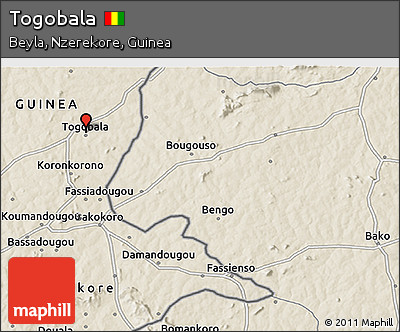 Shaded Relief 3D Map of Togobala