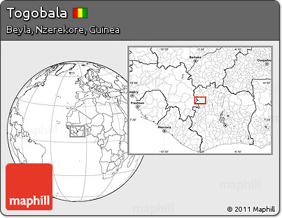 Blank Location Map of Togobala