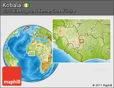 Physical Location Map of Kobala