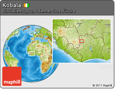 Physical Location Map of Kobala