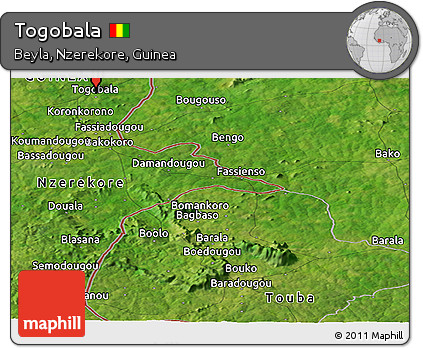 Satellite Panoramic Map of Togobala