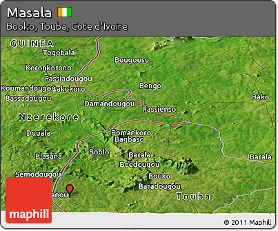 Satellite Panoramic Map of Masala