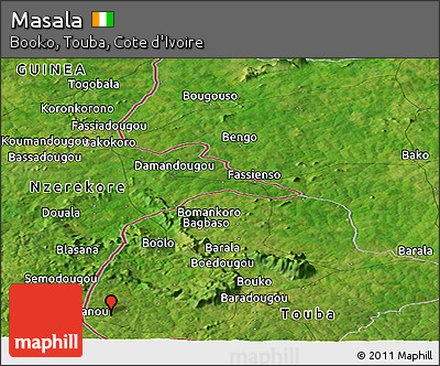 Satellite Panoramic Map of Masala