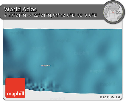 Satellite 3D Map of the Area around 9° 4' 52" N, 81° 40' 30" E
