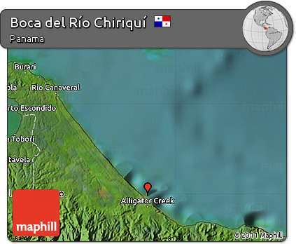 Satellite Map of Boca Del Río Chiriquí